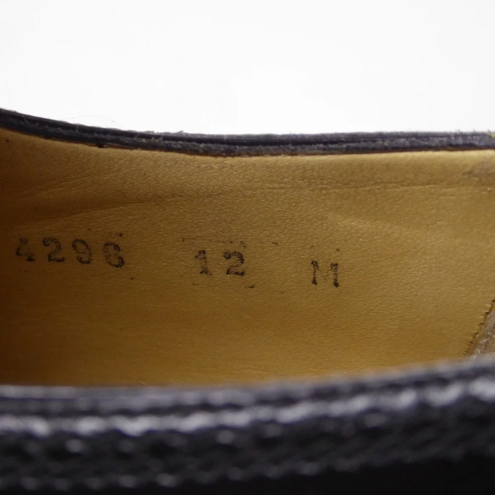 Vintage Cole Haan Mens Derby Oxfords Shoes Black Leather Made in Italy 12 M